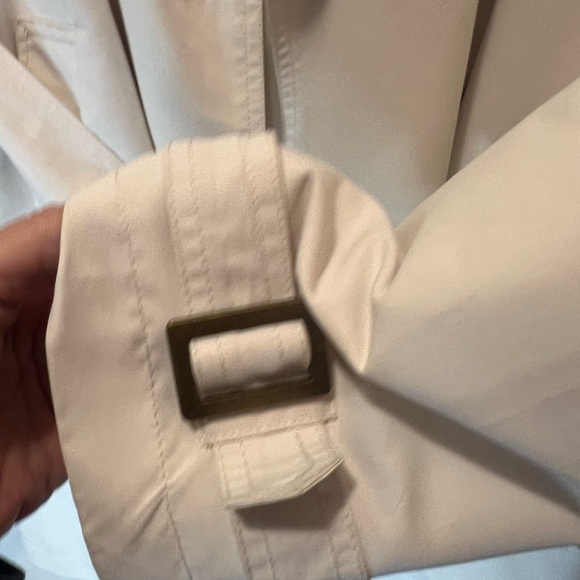Rachel Zoe Cream Trench Coat with Belt and Wide Collar XL - Picture 7 of 9